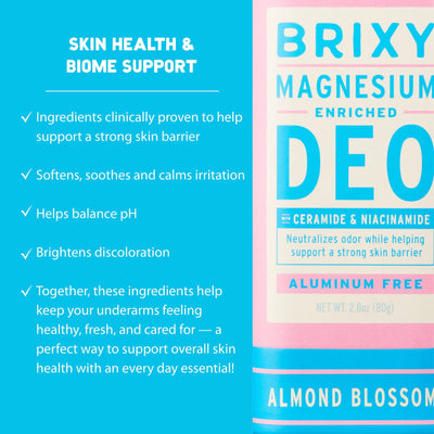 Magnesium Enriched Deo 2-Pack - Almond Blossom (Lightly Scented) - BRIXY