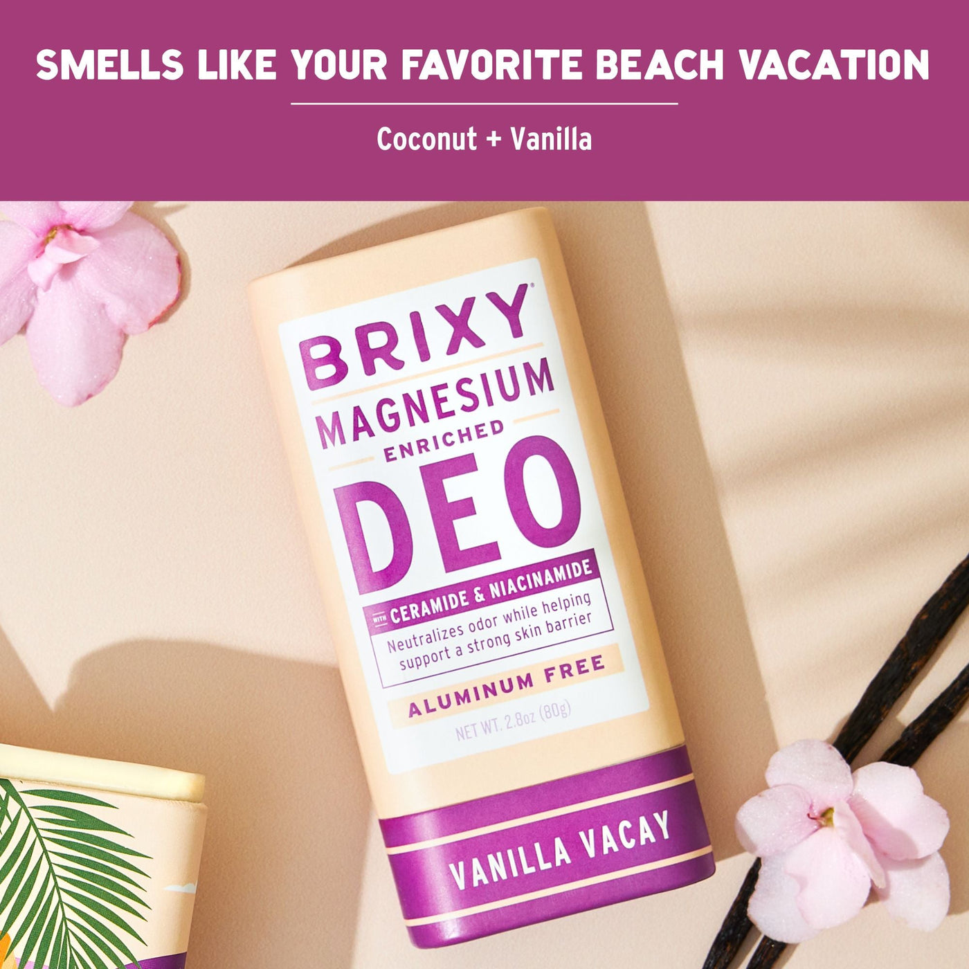 Magnesium Enriched Deo 2-Pack - Vanilla Vacay - BRIXY
