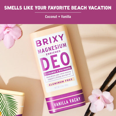 Magnesium Enriched Deo 2-Pack - Vanilla Vacay - BRIXY