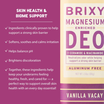 Magnesium Enriched Deo 2-Pack - Almond Blossom + Vanilla Vacay - BRIXY