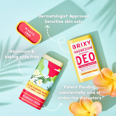 Magnesium Enriched Deo 2-Pack - Juniper Journey + Plumeria Crush - BRIXY
