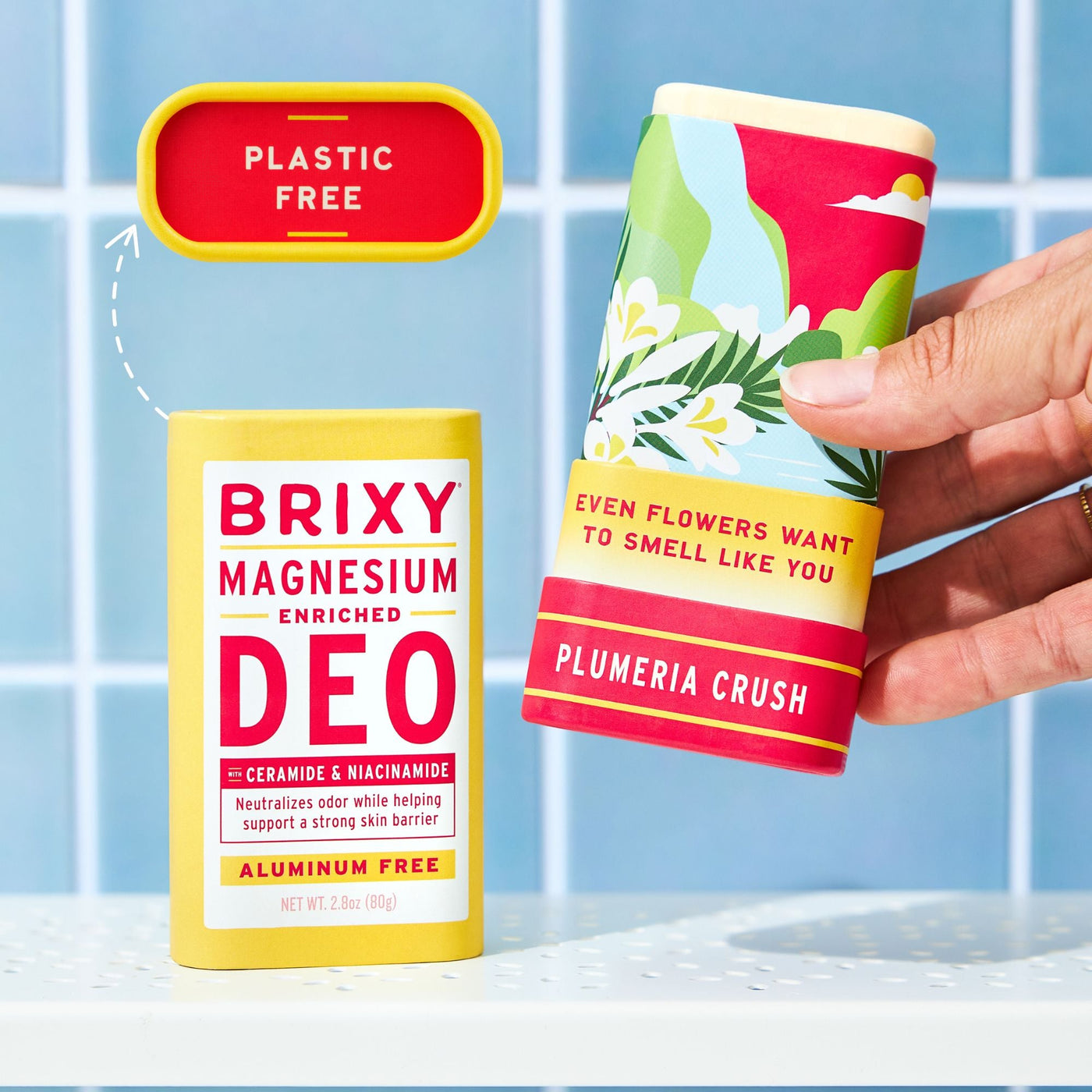 Magnesium Enriched Deo 2-Pack - Juniper Journey + Plumeria Crush - BRIXY
