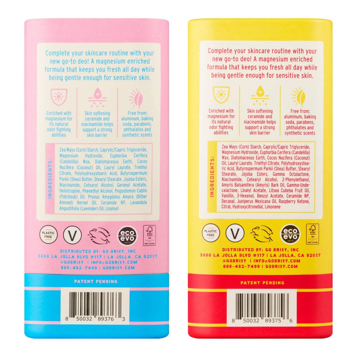 Magnesium Enriched Deo 2-Pack - Almond Blossom + Plumeria Crush - BRIXY