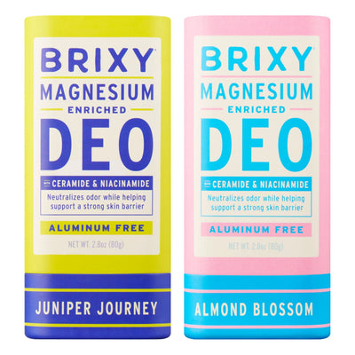 Magnesium Enriched Deo 2-Pack - Juniper Journey + Almond Blossom - BRIXY