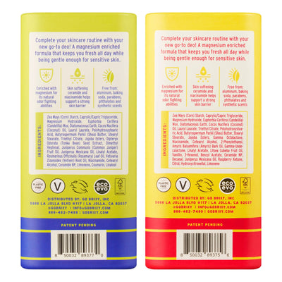 Magnesium Enriched Deo 2-Pack - Juniper Journey + Plumeria Crush - BRIXY