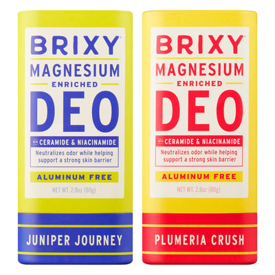 Magnesium Enriched Deo 2-Pack - Juniper Journey + Plumeria Crush - BRIXY