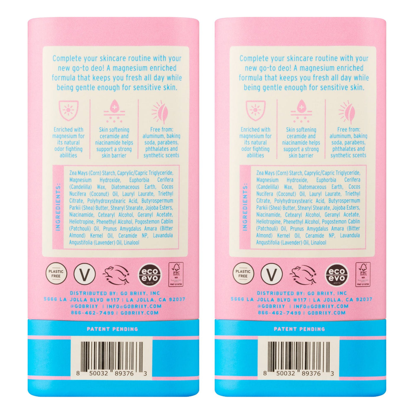 Magnesium Enriched Deo 2-Pack - Almond Blossom (Lightly Scented) - BRIXY