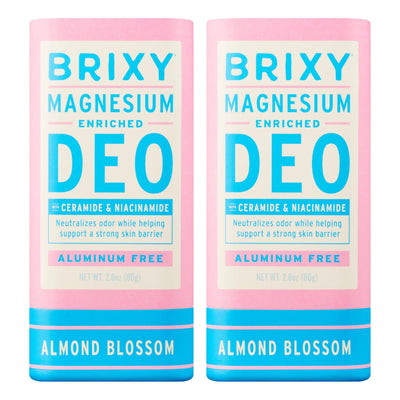 Magnesium Enriched Deo 2-Pack - Almond Blossom (Lightly Scented) - BRIXY