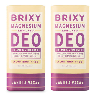 Magnesium Enriched Deo 2-Pack - Vanilla Vacay - BRIXY