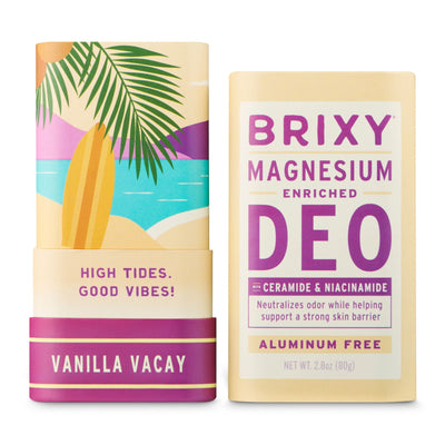 Magnesium Enriched Deo 2-Pack - Almond Blossom + Vanilla Vacay - BRIXY