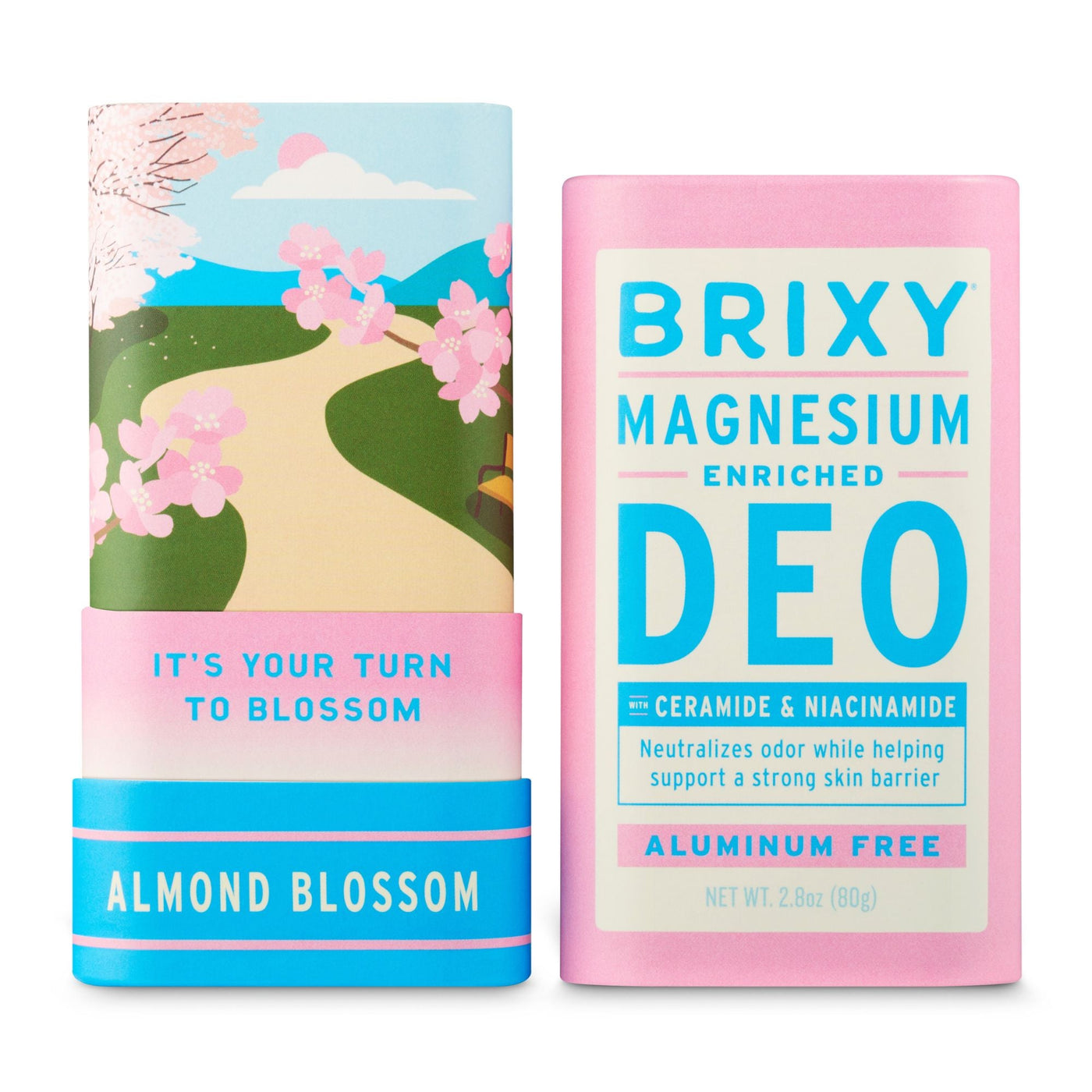Magnesium Enriched Deo 2-Pack - Almond Blossom + Vanilla Vacay - BRIXY