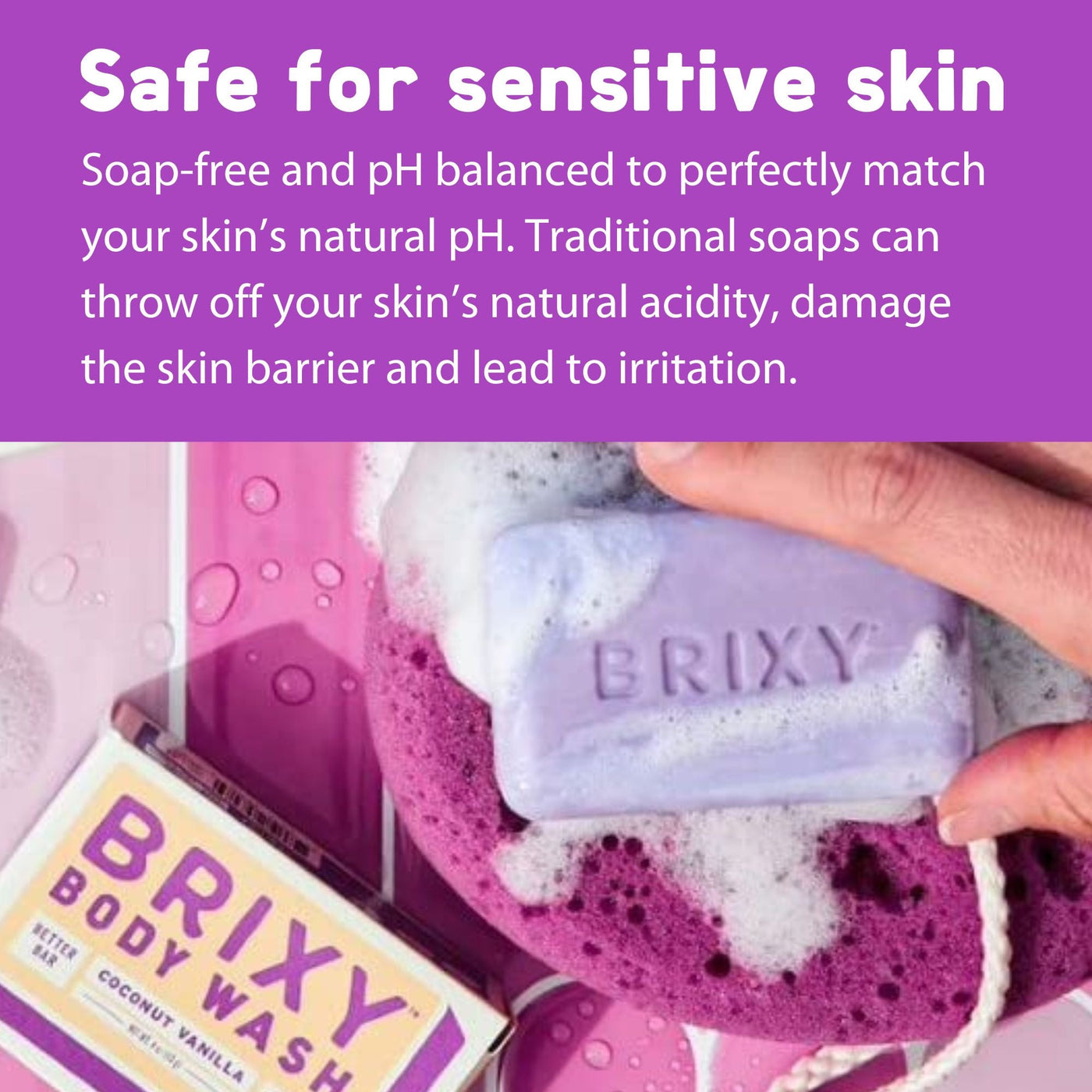 Moisturizing Body Wash Bar - Coconut Vanilla - BRIXY