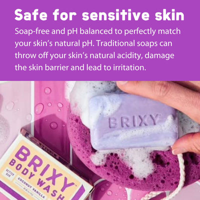 Moisturizing Body Wash Bar - Coconut Vanilla - BRIXY