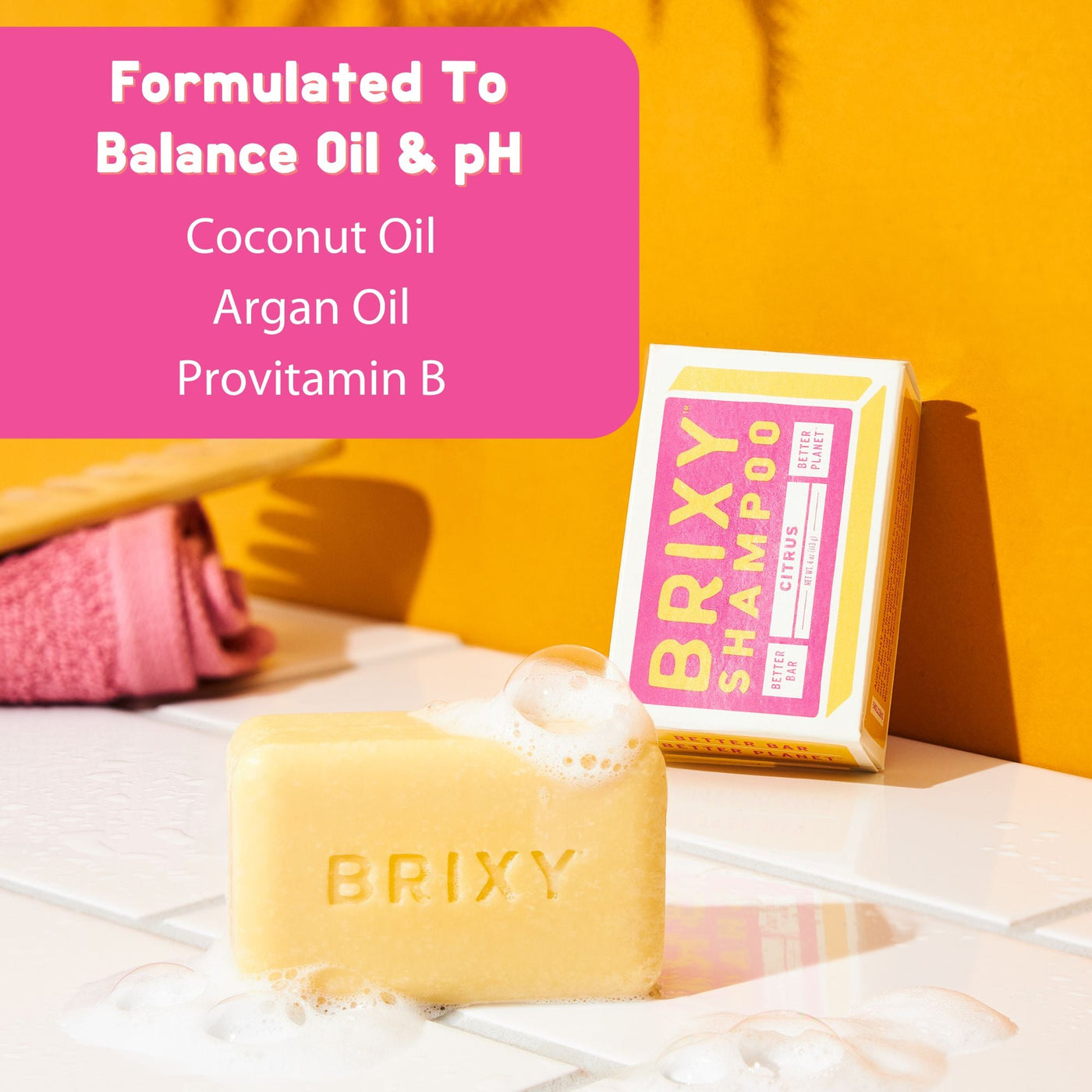 Shampoo Bar for Balance & Hydration - Citrus - BRIXY