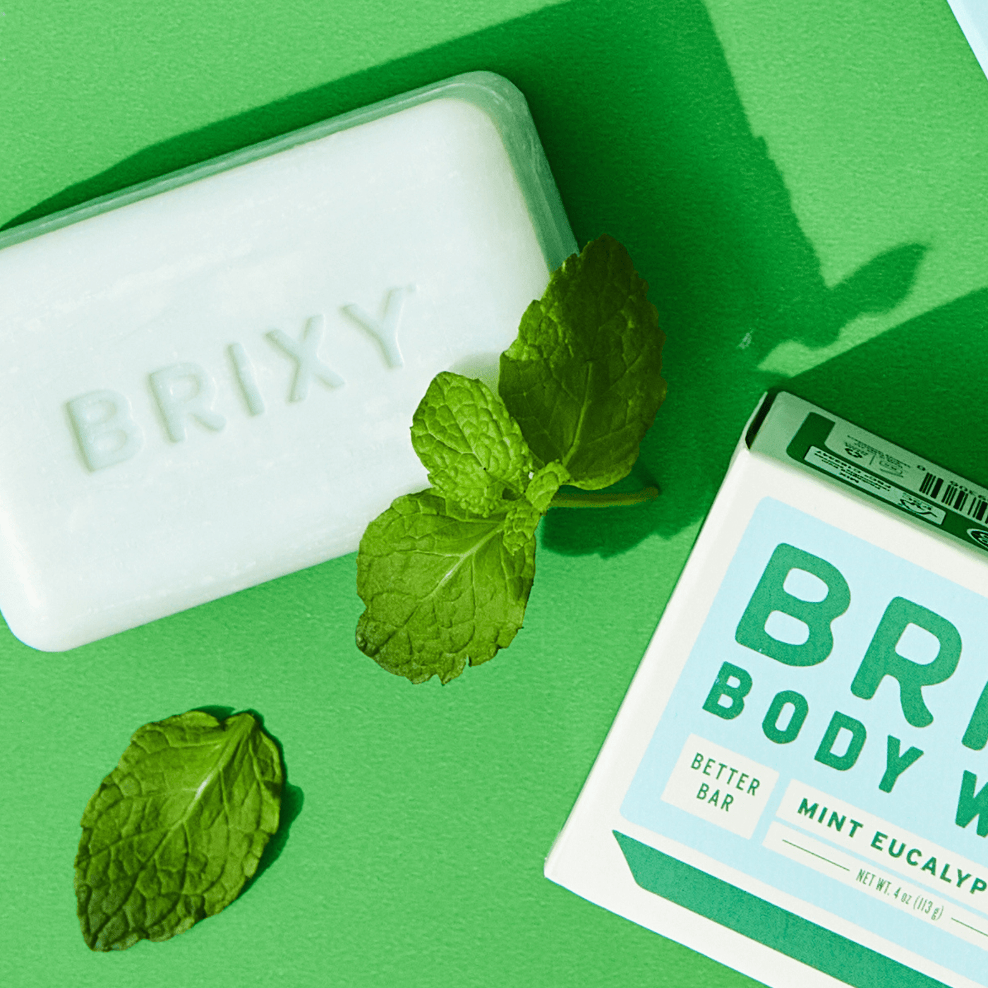 Moisturizing Body Wash Bar - Mint Eucalyptus - BRIXY