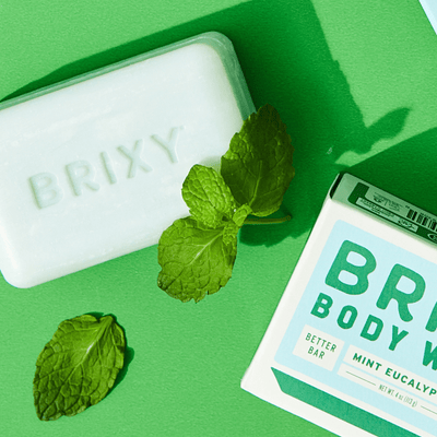 Moisturizing Body Wash Bar - Mint Eucalyptus - BRIXY