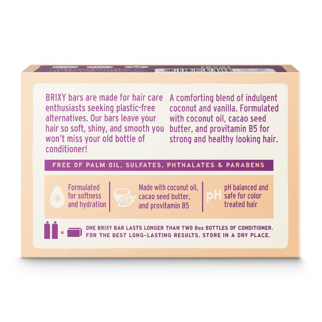 Hydrating Conditioner Bar - Coconut Vanilla - BRIXY