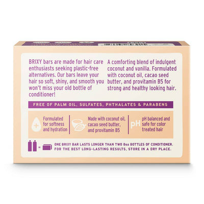 Hydrating Conditioner Bar - Coconut Vanilla - BRIXY