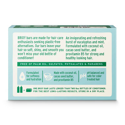 Hydrating Conditioner Bar - Mint Eucalyptus - BRIXY
