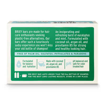 Shampoo Bar for Balance & Hydration - Mint Eucalyptus - BRIXY